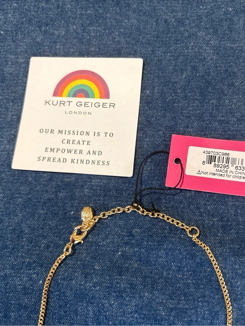 NWT Kurt Geiger Rainbow Eagle Necklace - Picture 5 of 8